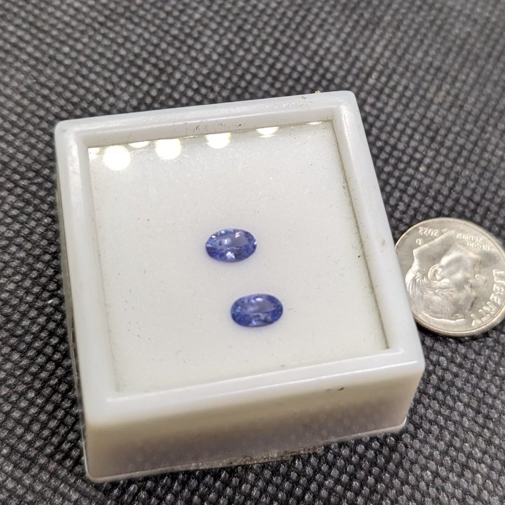 Matching tanzanite stones set of 2 .30ct at minimum